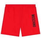 White Teddy Bear Logo Shorts Set, 2, hi-res