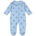 Baby Boys Blue Bunny Babygrow, 2, hi-res