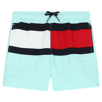 Boys Aqua Logo Swim Shorts