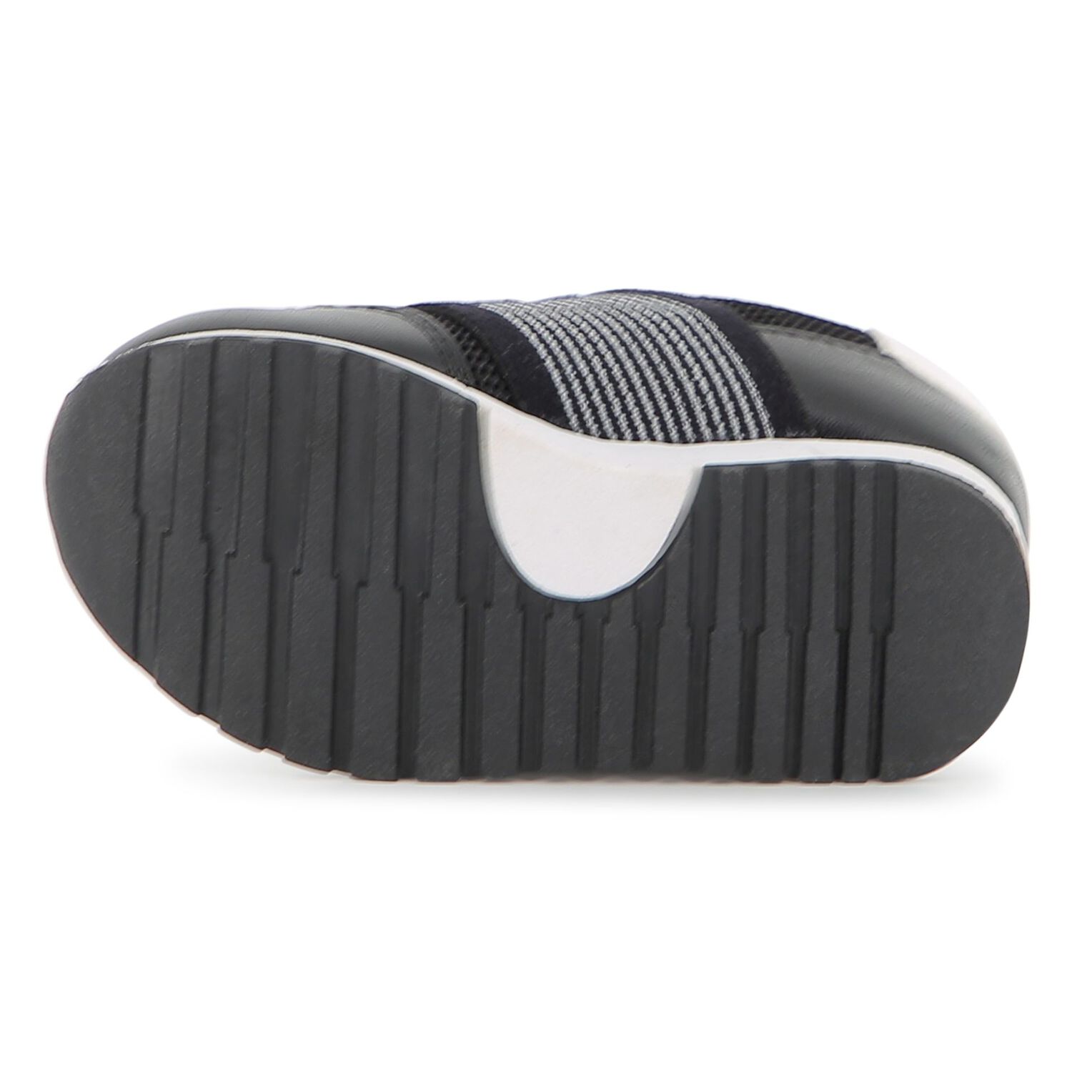 حذاء رياضي باللون أسود بشعار للأولاد, 1, hi-res