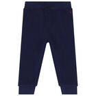 Baby Boys Navy Blue Logo Tracksuit, 1, hi-res