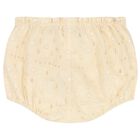 طقم بنات فستان مكشكش مطرز باللون العاجي, 1, hi-res