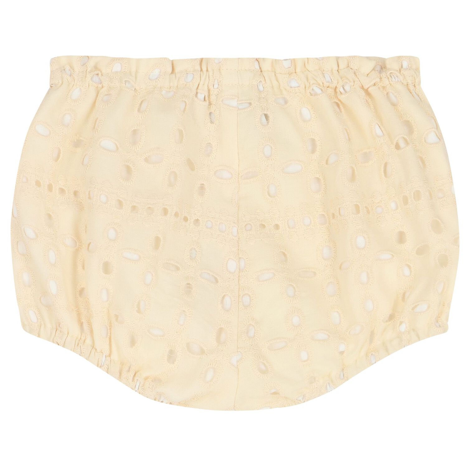 طقم بنات فستان مكشكش مطرز باللون العاجي, 1, hi-res image number null