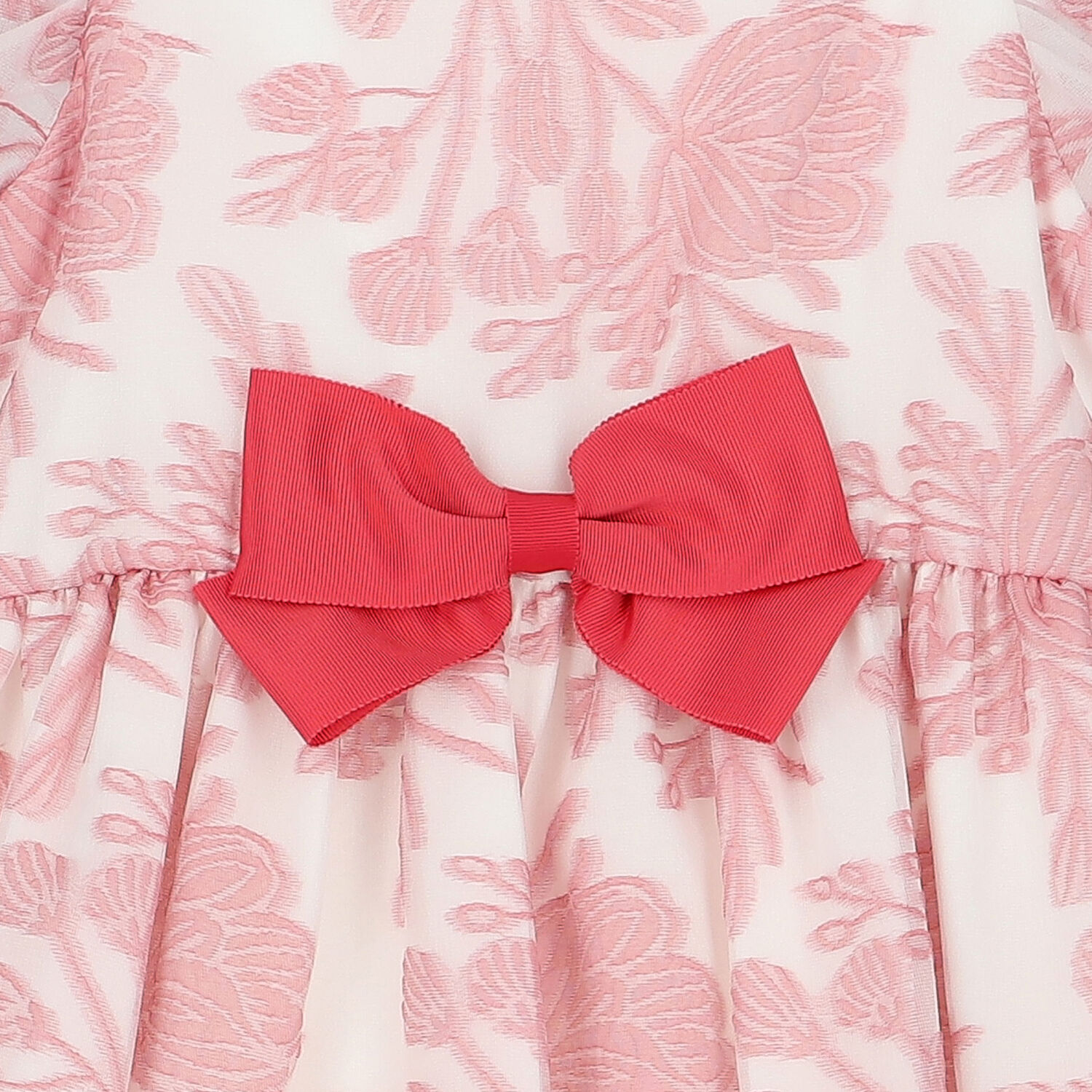 Girls White & Pink Floral Organza Dress, 1, hi-res image number null