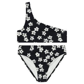 Girls Black Flower Bikini