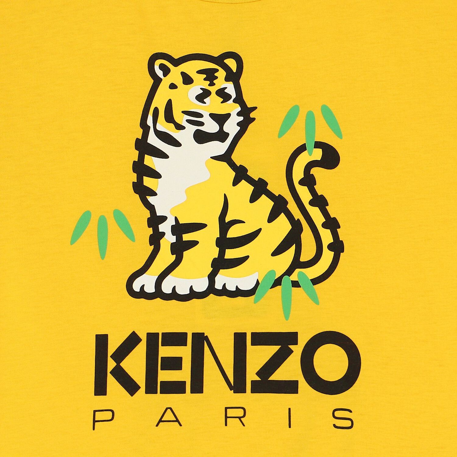 Girls Yellow Tiger Logo T-Shirt, 2, hi-res