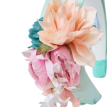 Girls Green Flower Headband