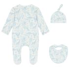 Baby Boys White & Blue Africa Babygrow Gift Set  , 1, hi-res