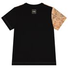 Boys Beige & Black Geo Map T-Shirt, 1, hi-res