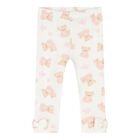 Baby Girls Pink & White Teddy Bear Leggings Set, 1, hi-res