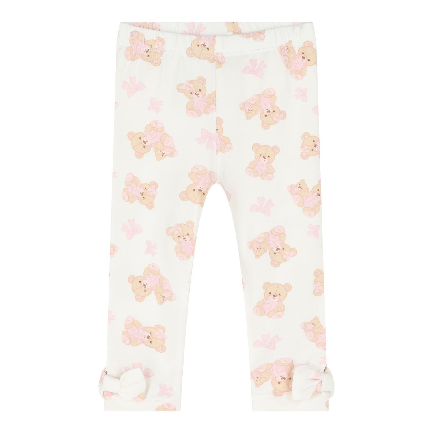 Baby Girls Pink & White Teddy Bear Leggings Set, 1, hi-res image number null