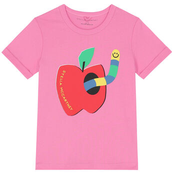 Girls Pink Apple T-Shirt