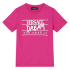 Girls Pink Logo T-Shirt, 3, hi-res