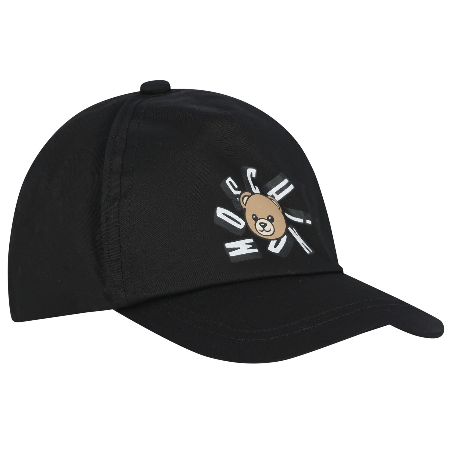 Black Teddy Bear Logo Cap, 2, hi-res