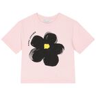 Girls Pink Daisy T-Shirt, 1, hi-res