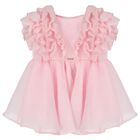 Girls Pink Ruffled Dress, 1, hi-res