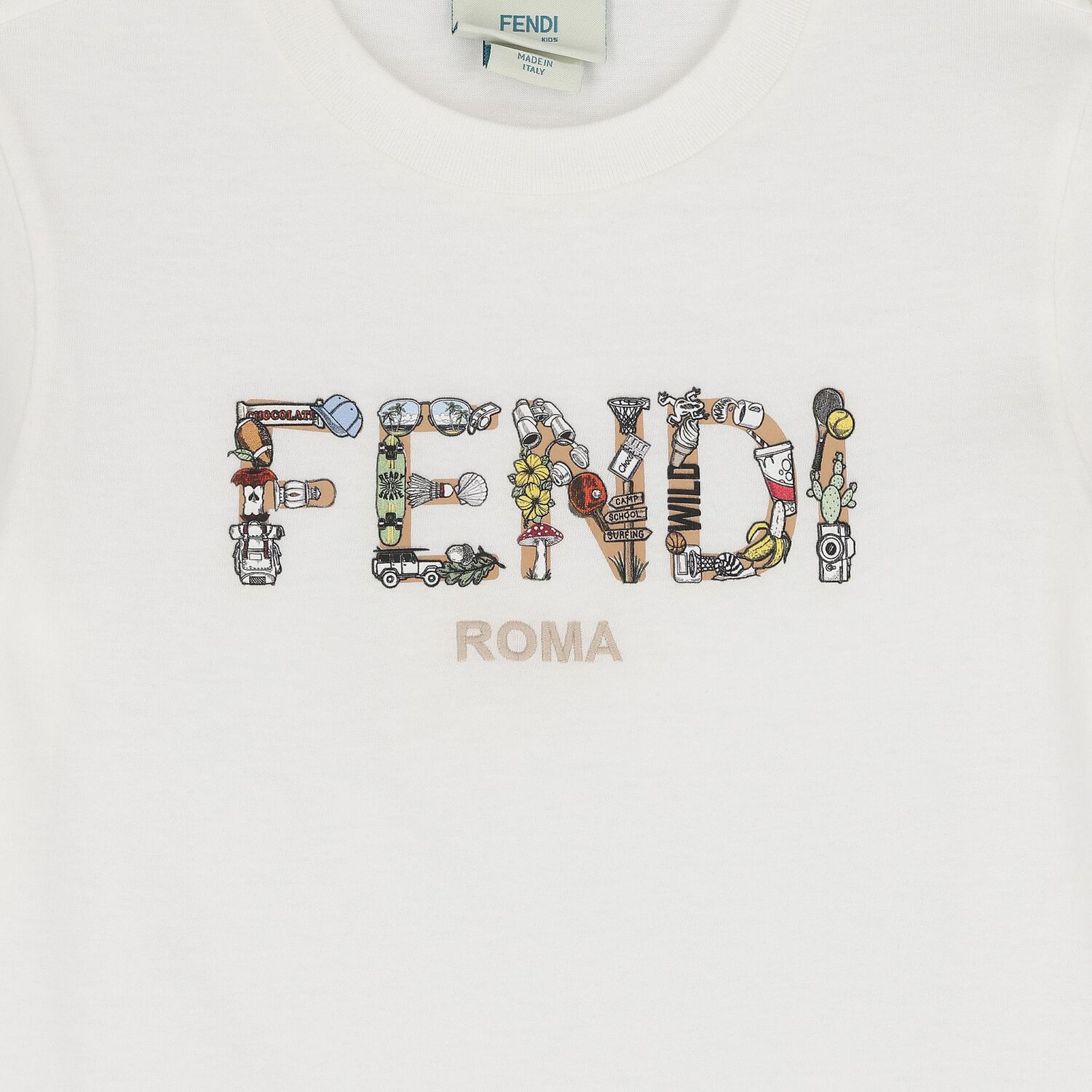 تي شيرت أبيض بشعار للأولاد, 1, hi-res