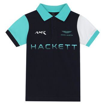 Boys Navy Logo Polo Shirt