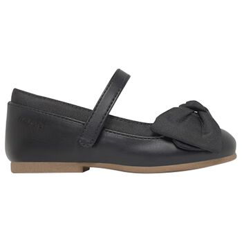 أحذية زهور سوداء للبنات الصغار