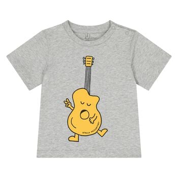 Younger Boys Grey Guitar T-Shirt
