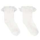 Baby Girls White Headband & Socks Set, 1, hi-res
