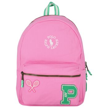 Girls Pink Logo Varsity Backpack ( 44cm )