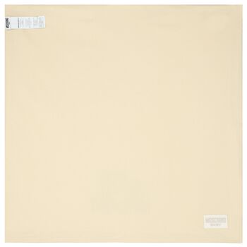Beige & White Teddy Bear Logo Baby Blanket