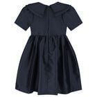 Girls Navy Blue Crystal Dress, 1, hi-res