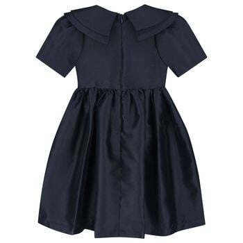 Girls Navy Blue Crystal Dress