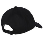 Black Logo Embroidered Cap, 1, hi-res