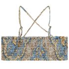 بيكيني بناتي باللون الازرق و البيج  مزين بالزهور, 1, hi-res