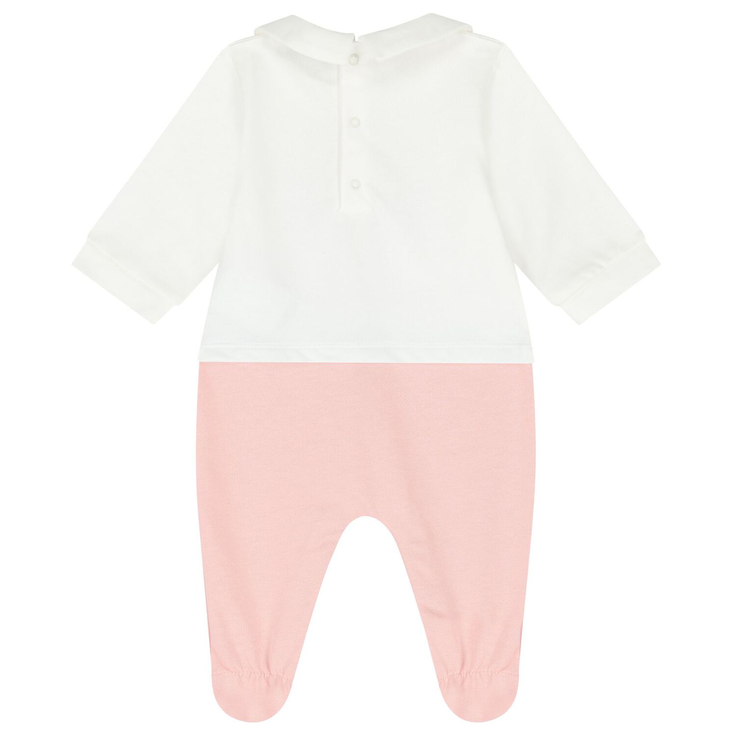 White & Pink Teddy Bear Logo Babygrow, 3, hi-res image number null