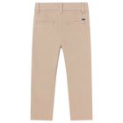 Younger Boys Beige Chino Trousers, 1, hi-res