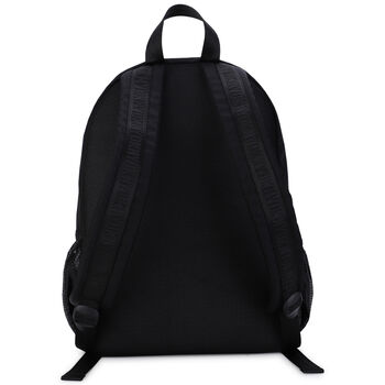 Girls Black Logo Sequin Backpack