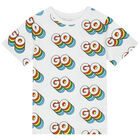 Boys White Cotton T-Shirt, 1, hi-res