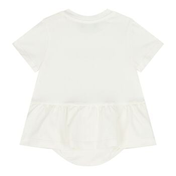 Baby Girls Ivory Logo Dress
