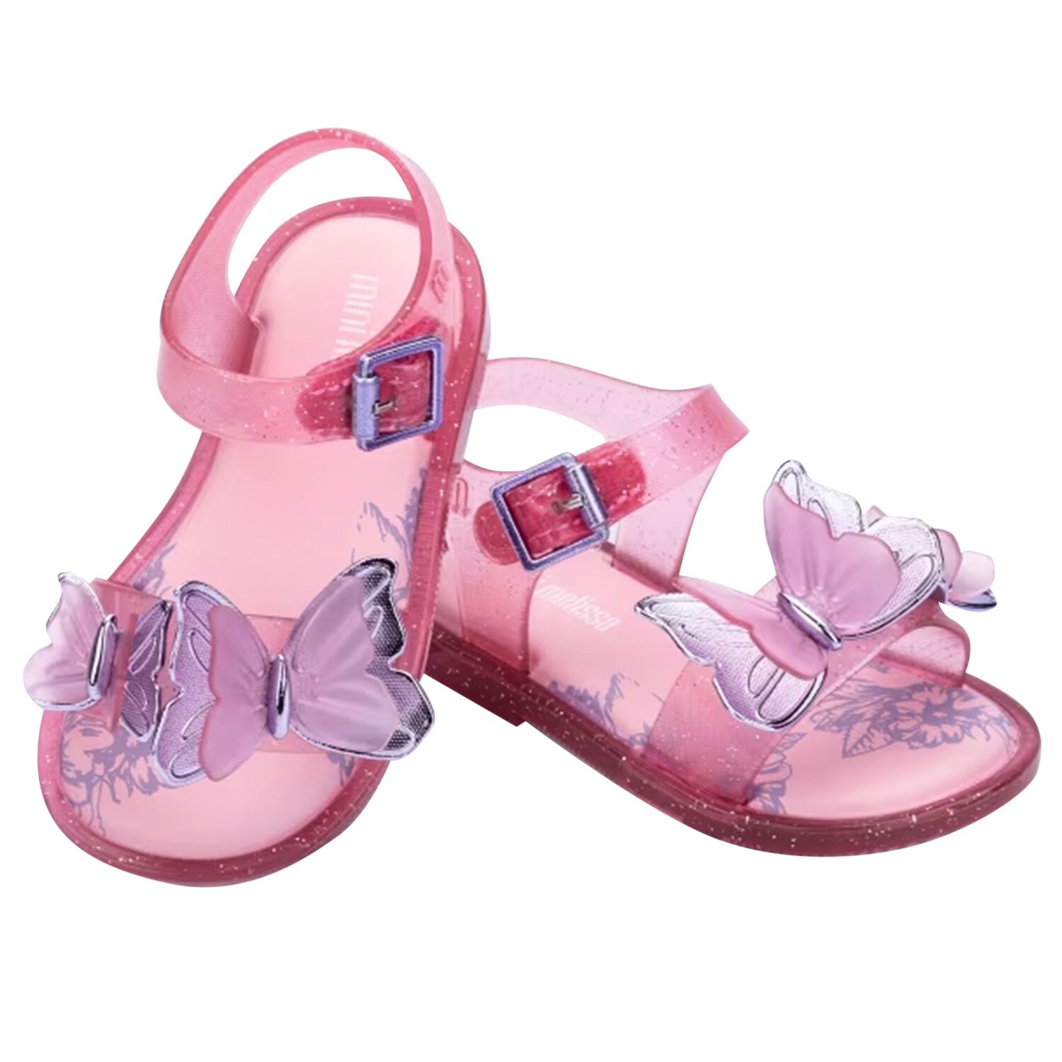 Younger Girls Pink Butterfly Sandals, 2, hi-res
