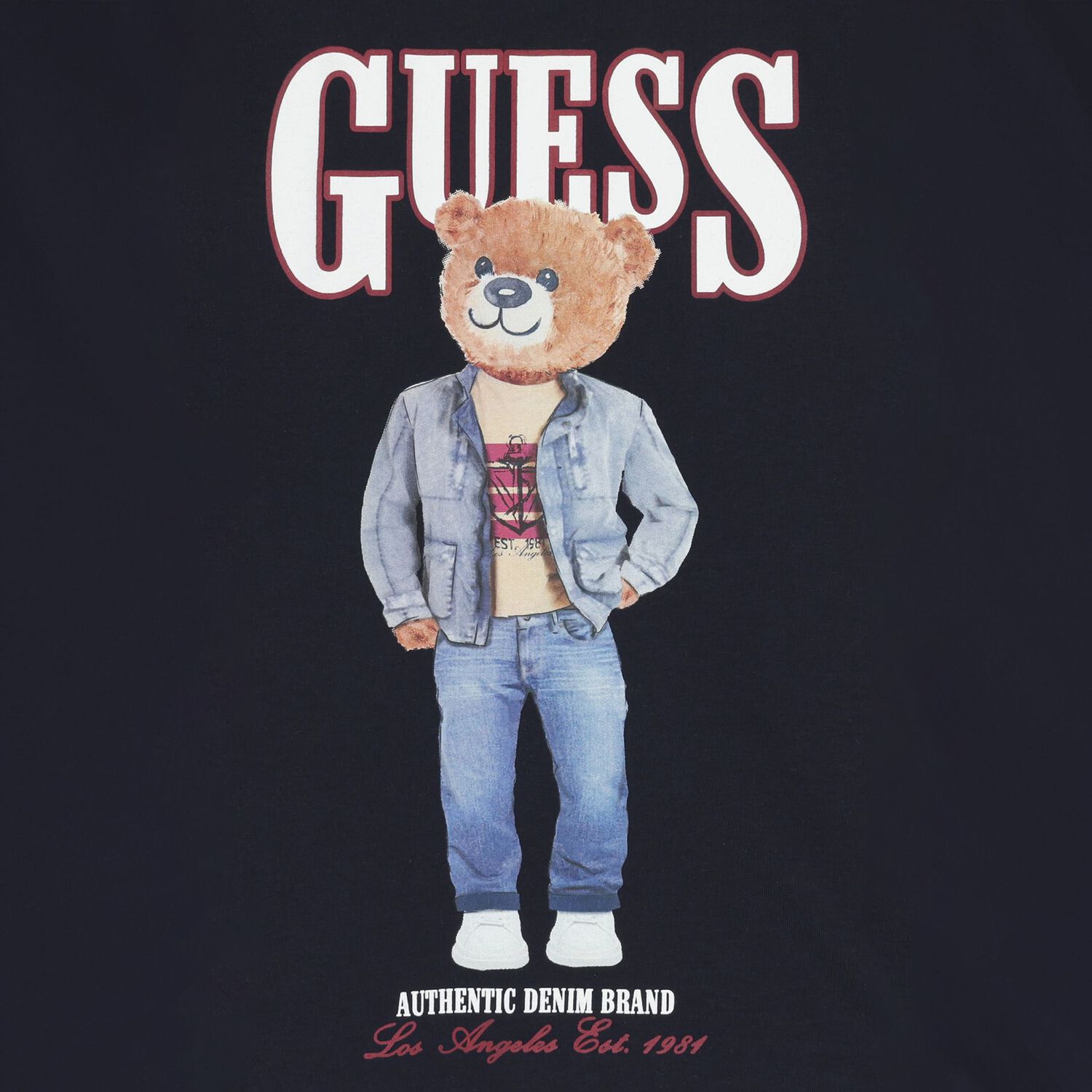 تي شيرت أولاد بشعار دب تيدي باللون الكحلى, 4, hi-res