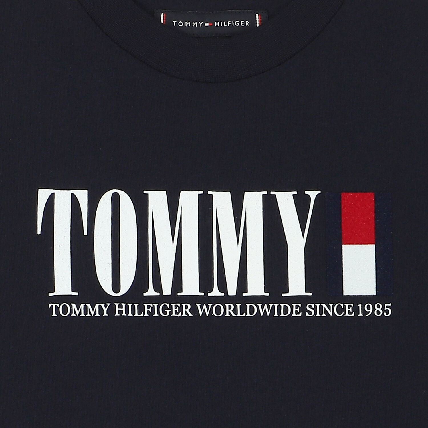 تيشيرت قطن بالشعار باللون الكحلي للأولاد, 1, hi-res image number null