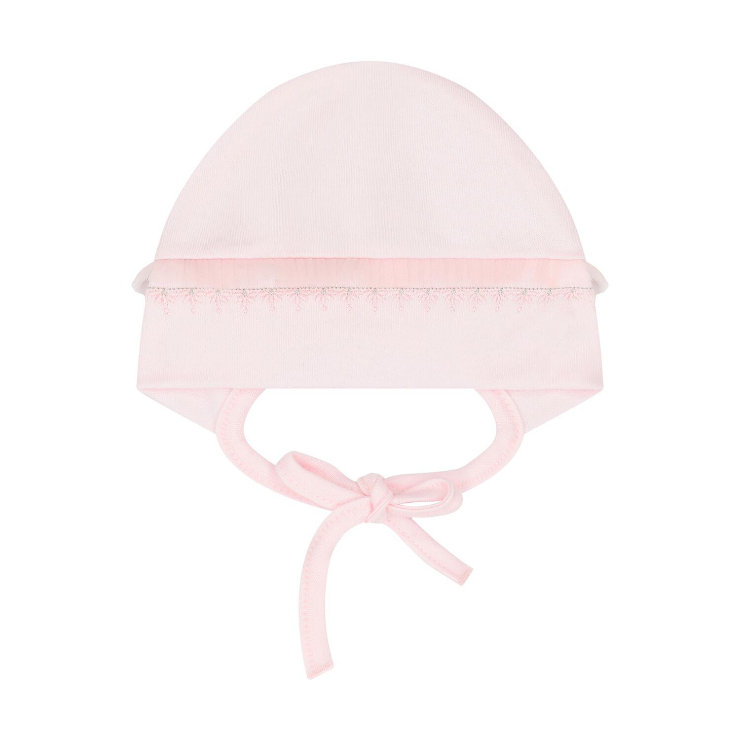 Baby Girls Pink Embroidered Hat, 1, hi-res image number null