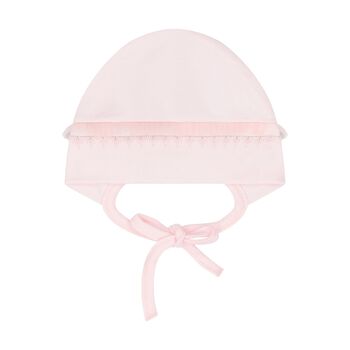 Sofija Baby Girls Pink Embroidered Hat, 1 Baby Girls Pink Embroidered Hat