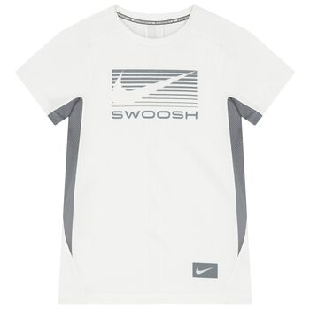 Boys White & Grey Logo T-Shirt