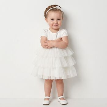 Baby Girls Ivory Tulle Dress Set