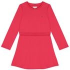 Girls Pink Logo Dress, 2, hi-res