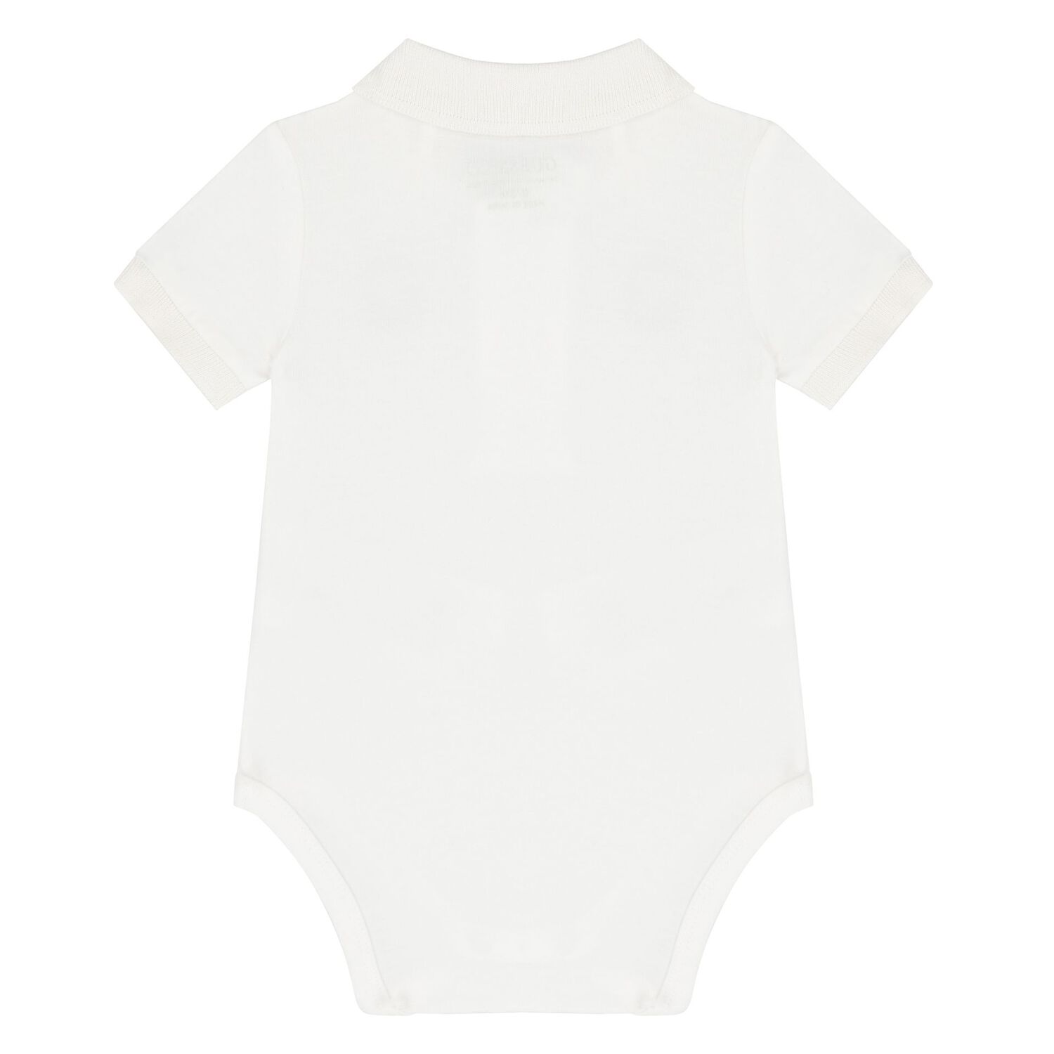 White Cotton Teddy Bear Bodysuit, 1, hi-res image number null