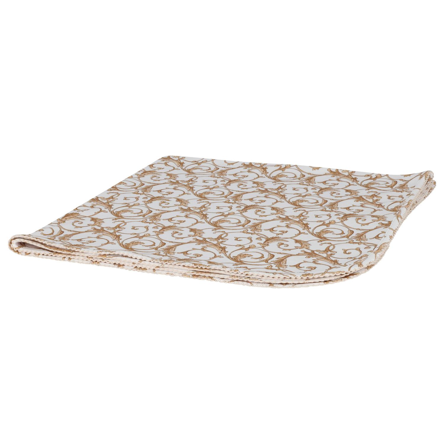 White & Gold Allure Baby Blanket, 1, hi-res