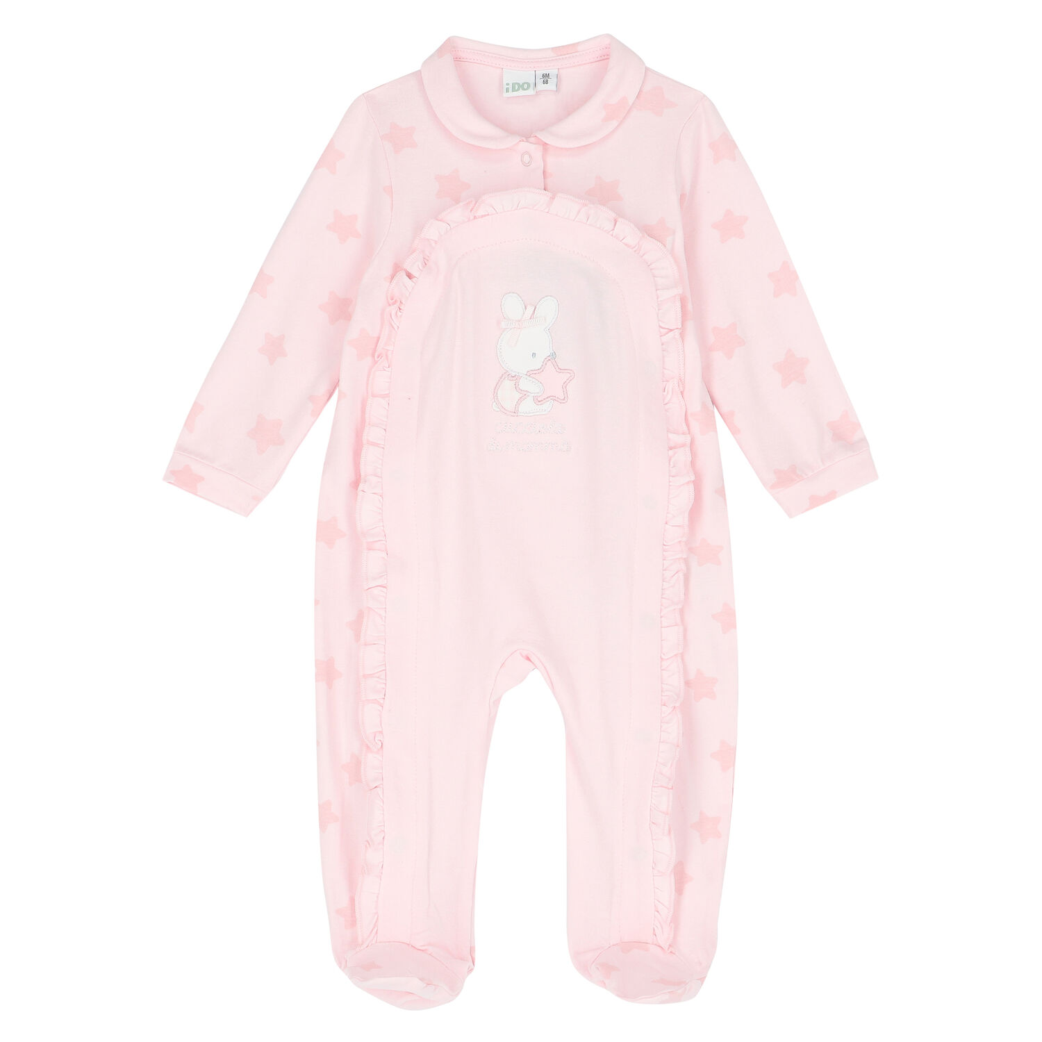 Baby Girls Pink Babygrow, 1, hi-res