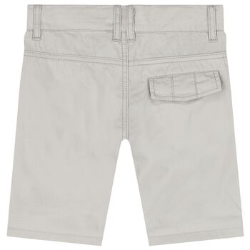 Younger Boys Grey Logo Bermuda Shorts