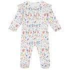 طقم بنات أفرول بطبعة باللون الأبيض, 1, hi-res