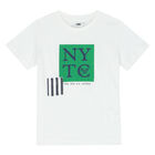 Boys White Logo T-Shirt, 1, hi-res